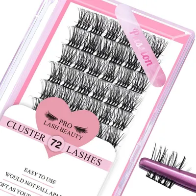 Obrázok produktu pre Sada na aplikáciu rias "Lash Cluster" s veľmi tenkým pásikom, dĺžka 10 mm