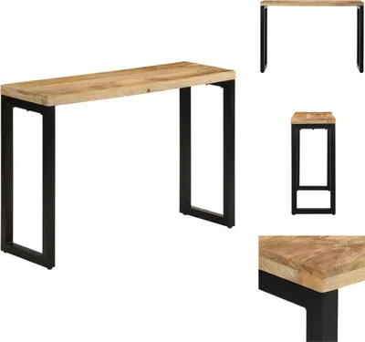 Productafbeelding van vidaXL Console tafel, 110x35x76 cm, massief ruw mangohout - bijzettafels