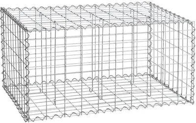 Produktbild von Gabione Steingabionen Steinkorb 100x50x50 cm Gabionen Wand Mauer Drahtkorb Korb