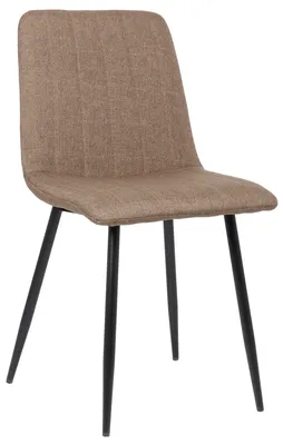 Produktbild von DELUKE® Stuhl LENZ Stoff - 88x45x53cm, braun, Metall Gestell | Stühle Esszimmerstühle Stuhl Esszimmer Esstisch Stühle Küchenstuhl
