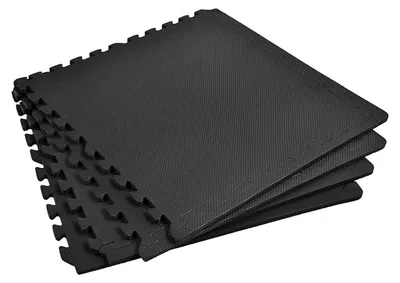 Immagine prodotto di ProFit - Tappetino puzzle, EVA, tinta unita (confezione da 4) PP8107 (taglia unica) (nero)