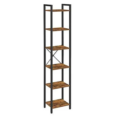 Produktbild von Bücherregal, 6-Stöckiges Bücherregal, Offene Regale, Standregal, Für Büro, Wohnzimmer, Schlafzimmer, 4
