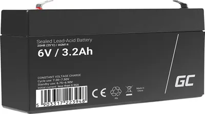 Produktbild von Green Cell® AGM 6V 3,2Ah Akku VRLA Blei-Batterie Bleiakku Ersatzakku Gelakku Akkubatterie Zyklenfest Unbemannt Spielzeug | Elektro Spielzeug| Alarm | Notstrom | Kinderfahrzeuge | Kinder-Quad