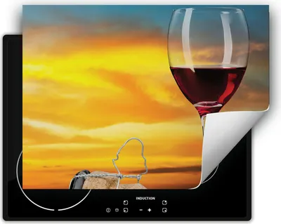 Produktbild von DarHaus Herdabdeckplatte 70x52 cm Anti Rutsch Matte Aufrollbar, rot - Wein