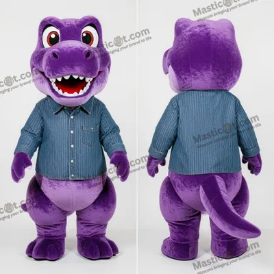 Immagine prodotto di Mascotte MASTICOT Cartoon del Tirannosauro Viola