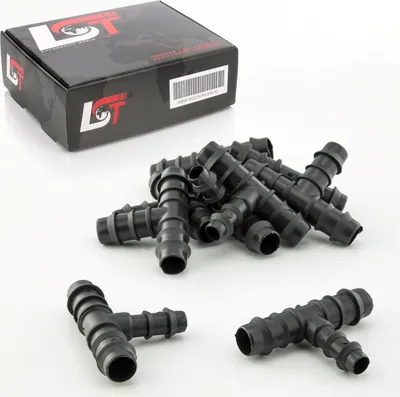 Produktbild von 10x T-Verbinder PE-Reduzierstück Bewässerungssystem Tropfbewässerung 16x12x16mm