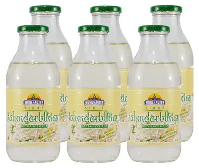 Produktbild von Mühlhäuser Holunderblüten Getränkesirup (12 x 0,5L)