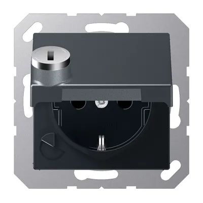 Produktbild von Jung A1520BFKLSLANM SCHUKO® Steckdose mit Sicherheitsschloss