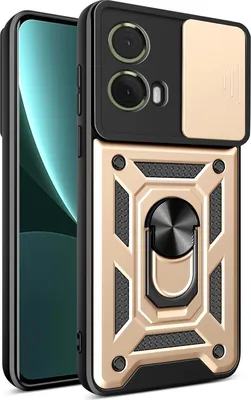 Produktbild von Hülle für Motorola Moto G85 Magnetische Ring Ständer Halter Dia Kameraschutz TPU Bumper Silikon Schutzhülle Gold
