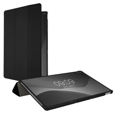 Produktbild von kwmobile Hülle kompatibel mit Lenovo P12 (2023) - Smart Cover Tablet Case Schutzhülle - Stand - in Schwarz