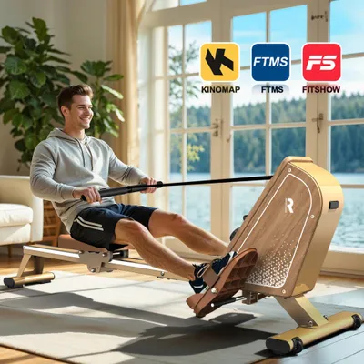 Zdjęcie produktu dla Wioślarz/ergometr wioślarski – model Or3 – hamulec magnetyczny – 16 poziomów oporu – Bluetooth – wyświetlacz – obciążenie do 150 kg – kolor szary