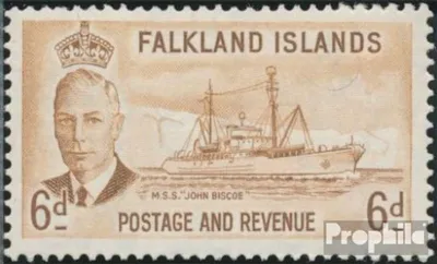 Produktbild von Briefmarken FalklanSteckanschlussln 1952 Mi 108 mit Falz Georg