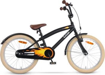 Produktbild von SJOEF Cruise Kinderfahrrad 20 Zoll | Ab 6-8 Jahren | Kinder Fahrrad für Jungen / Jugend | Kleidergröße von 118 bis 128 cm | inklusive Seitenständer - Matt Schwarz