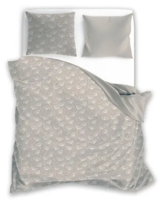 Image de Smukee Ensemble de literie en microfibre satinée motif floral 220x200 cm