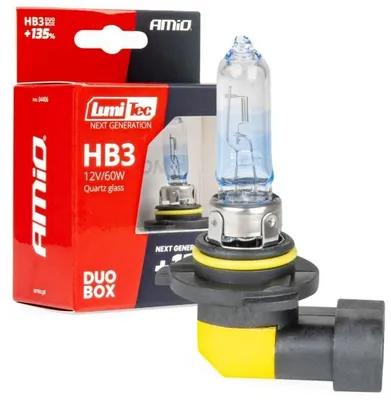Produktbild von 1x AMiO HB3 Glühlampe Fernlicht 12V 60W Halogen 04406