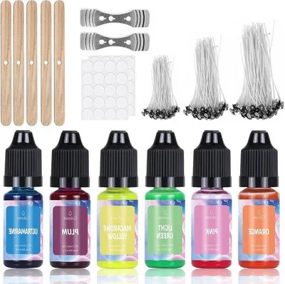 Image de Lot de 150 mèches et 6 couleurs de bougies