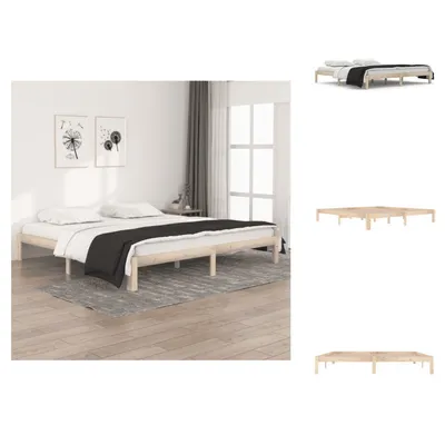 Produktbild von vidaXL Massivholzbett Kiefer 200x200 cm -  Betten & Bettgestelle