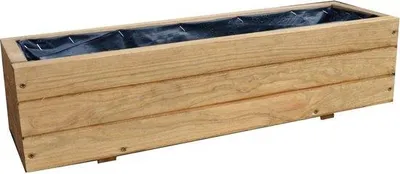 Zdjęcie produktu dla Drewniana skrzynka na kwiaty o długości 90 cm na taras