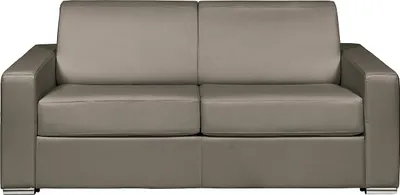 Produktbild von Schlafsofa mit Matratze 3-Sitzer - Liegefläche 140 cm - Matratze 18 cm - Büffelleder - Taupe - CALITO
