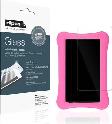 Produktbild von 2x Schutzfolie für AWOW funtab 1001 10.1 Zoll - Anti-Shock 9H Folie dipos Glass Kunststoffglas