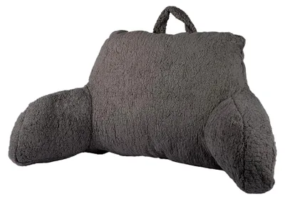 Produktbild von Lesekissen, Rückenkissen für Bett und Sofa mit Armlehnen, Lendenwirbelkissen aus Memory Foam, ideal zum Lesen, Fernsehen oder Entspannen (Grau)