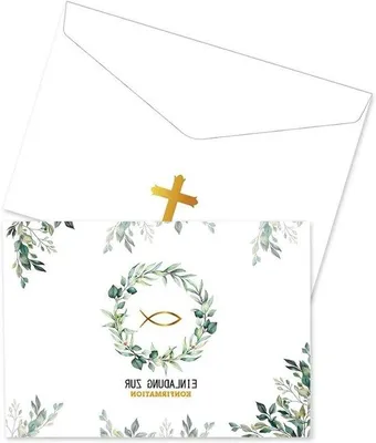 Produktbild von Kommunionskarten mit Einladung, 15 Stück, inkl. Umschläge