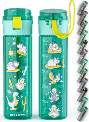 Produktbild von Trinkflasche Kinder, 500ml, leicht - Dinos-mint
