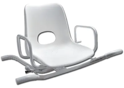 Drehbadestuhl 360°, Stahlrahmen, PP-Sitz, 100 kg, italienisch