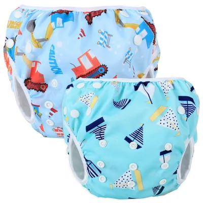Image de Couche de bain réutilisable pour bébés, confortable et ajustable