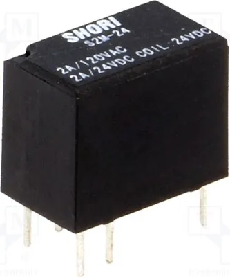 Produktbild von 2x Relais: elektromagnetisch USpule : 24VDC 1A/120VAC   360mW S2M-24 Elektromagnet