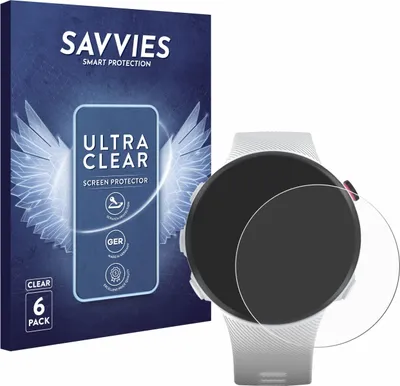 Produktbild von 6x Für Garmin Forerunner 45S Schutzfolie Savvies Displayschutz Display Schutz Folie Klar Transparent