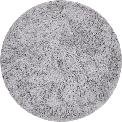 Produktbild von Hochflor Teppich Rund Wohnzimmer Shaggy Langflor Kunstfell Flauschig Einfarbig Grösse 200 cm Rund