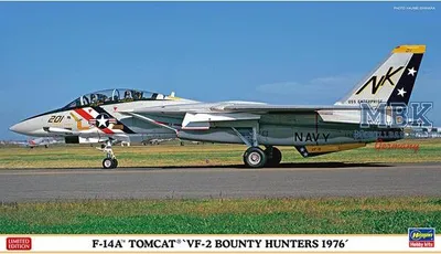 Productafbeelding van HASEGAWA HAS02491 F-14A Tomcat, Vf-2 Bounty Hunters, 1976