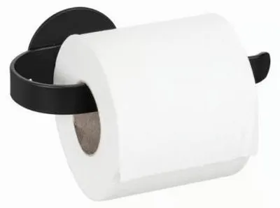 Produktbild von WENKO Turbo-Loc® Toilettenpapierhalter Mod. Bivio Black matt aus Aluminium,  26065100