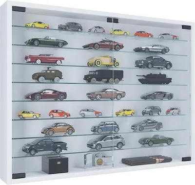Produktbild von Hängende Glasvitrinen | Vitrinen aus Glas mit Sicherheitsglas (ESG) | Maße: Höhe 60 cm x Breite 80 cm x Tiefe 10 cm | Hängende Glasvitrine | Modern und platzsparend | Mandosa XXL