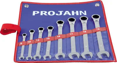 Produktbild von Projahn GearTech Schlüssel Satz Rolltasche 8-tlg. 8 - 10 - 12 - 13 - 16 - 17 - 18 - 19 mm