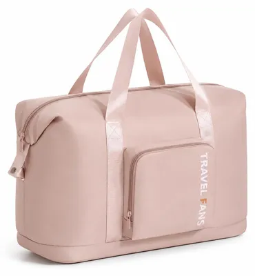 Produktbild von Verco Faltbare Reise und Sporttasche mit Trolley Schlaufe Frontfach und Seitenfächern in Rosa
