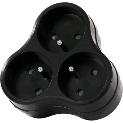 Image de Triplite 3 prises 16 A noire - adaptateur multiprise compact