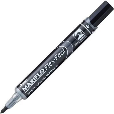 Obrázok produktu pre Pentel MWL5SBF-AX, 12 kusov, Čierna, Štetinkové zakončenie, Čierna, Polypropylén (PP), Kolo
