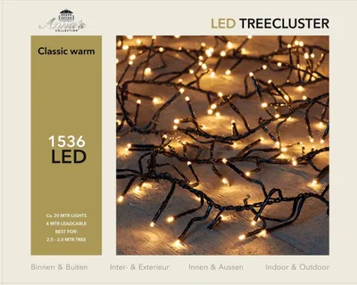Productafbeelding van 2,5-3m treecluster 20m/1536led classic warm Anna's collection