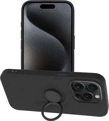 Obrázek produktu pro SILIKONOVÝ kroužek vhodný pro IPHONE 15 PRO černý