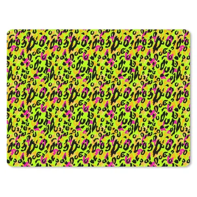 Produktbild von MuchoWow® Mauspad Mousepad Pantherdruck - Muster - Neon - Gelb 23x19 cm - Mousepads - Maus Mat - Pad - Mausunterlage - Schreibtischunterlage - Mauspad
