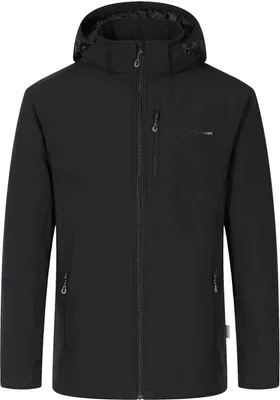 Produktbild von Blue Wave Herren Softshelljacke Marlon mit leichter Wattierung - Jacke mit abnehmbarer Kapuze in Schwarz Größe 3XL