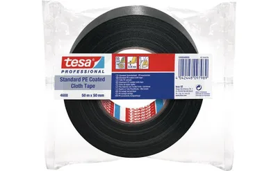 Zdjęcie produktu dla Taśma materiałowa Tesa Tesaband Standard 4688 czarna - 04688-00029-00