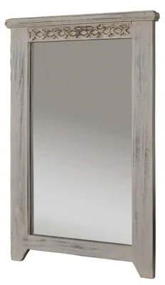 Produktbild von MASSIVMOEBEL24.DE Spiegel Mango / Akazie 60x3x90 weiß gewachst CASTLE-ANTIK #227