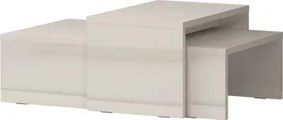 Produktbild von Couchtisch Garim 43, 2-teilig, Farbe: Beige Hochglanz