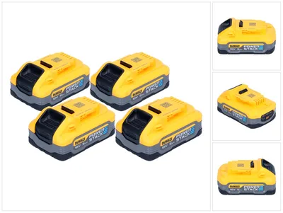 Produktbild von DeWalt Akku Set DCBP 518 H4 4x Powerstack Akku 18 V 5,0 Ah / 5000 mAh XR Li-Ion - mit Ladestandanzeige