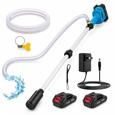 Zdjęcie produktu dla Pompa do podlewania Accu regenvatpomp 21V z akumulatorem 2×1500mAh, wydajność 2400 l/h