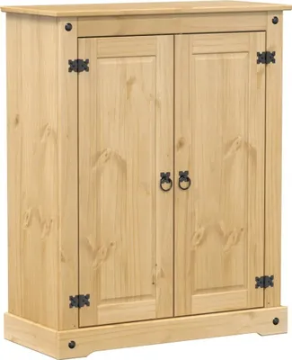 Image de vidaXL Armoire à chaussures Corona 86x38,5x108 cm Pin massif