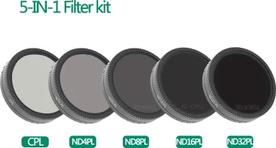Image de Kit de filtres pour objectif de caméra Verre optique CPL ND4-PL ND8-PL ND16-PL ND32-PL pour les accessoires d'action DJI Osmo